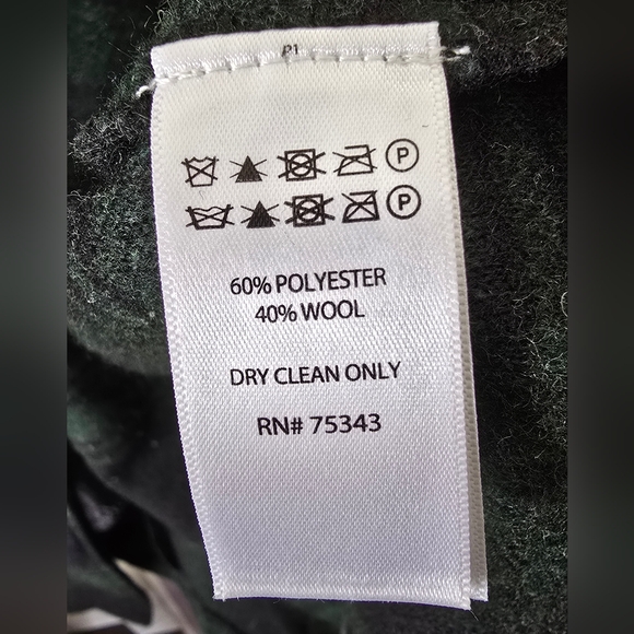 Max Studio Women's Plaid Wool Blend Open Front Green Tartan Coat W/pockets Sz M - Picture 7 of 7